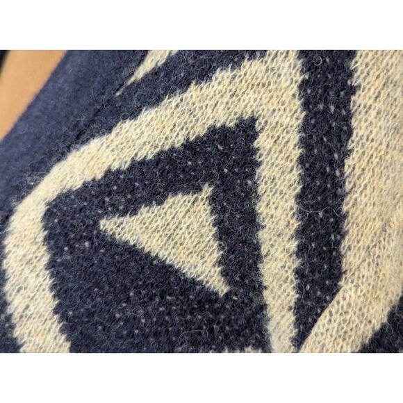 Toad&Co 100% Lambswool Heartfelt Diamond Cardigan Aztec Western Print Sz S - Picture 4 of 9